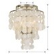 preview thumbnail 5 of 3, Brielle 3 Light Antique Silver Ceiling Mount - 13'' W x 16'' H