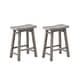 preview thumbnail 77 of 80, The Gray Barn Vermejo Wire-brushed Rubberwood Saddle Stool