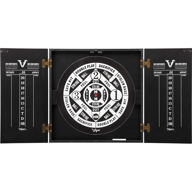Viper Cabinet & Steel-Tip Dartboard Ready-to-Play Value Bundle Set