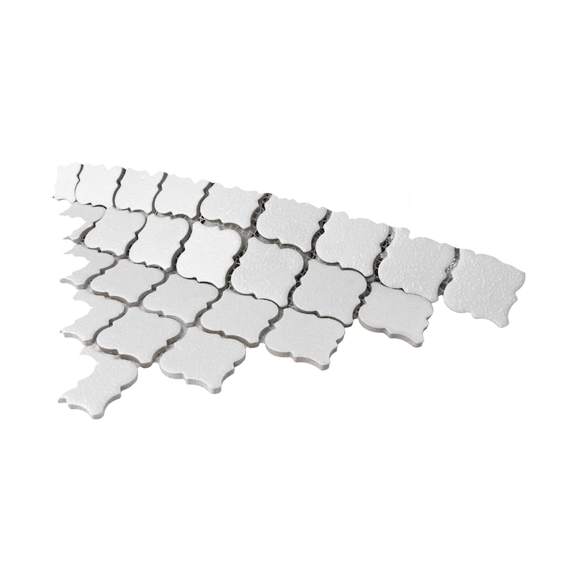 Merola Tile Hudson Tangier Crystalline White 12-3/8" x 12-3/8" Porcelain Floor and Wall Tile