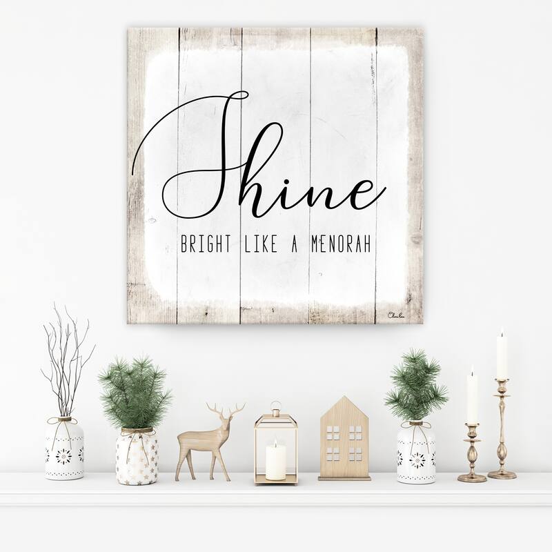 Ready2HangArt 'Shine' Hanukkah Canvas Wall Art by Olivia Rose