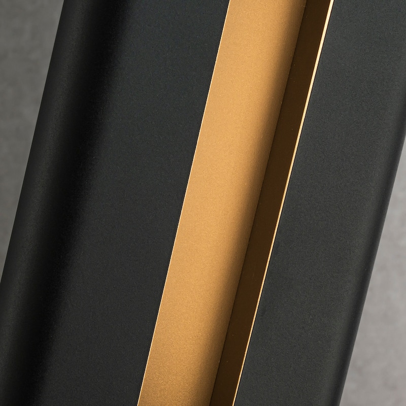 CraftHome Matte Black Acrylic Shade Modern Simplicity Outdoor Wall Light with Dusk to Dawn Sensor for Porch Garage - W7''