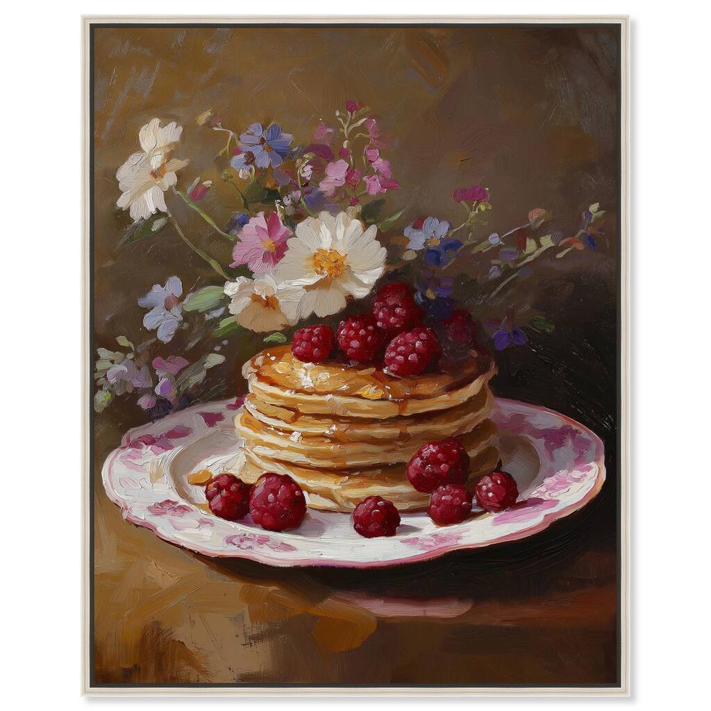 Raspberry Pancakes I Canvas by Art Remedy