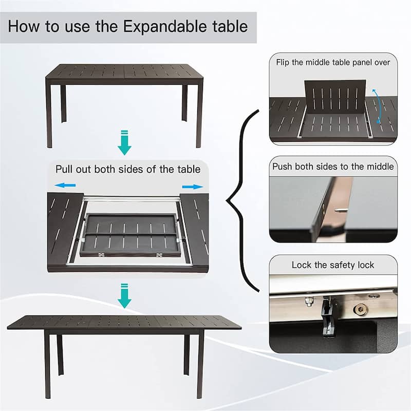 Patio Dining Expandable Table