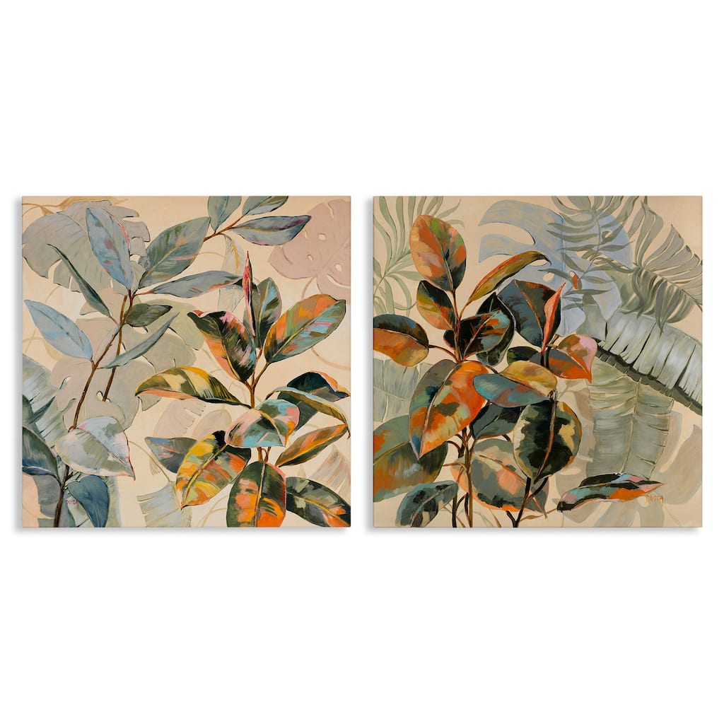 Stupell Neutral Tropical Organics Canvas Wall Art Design By Dusza (Set of 2)