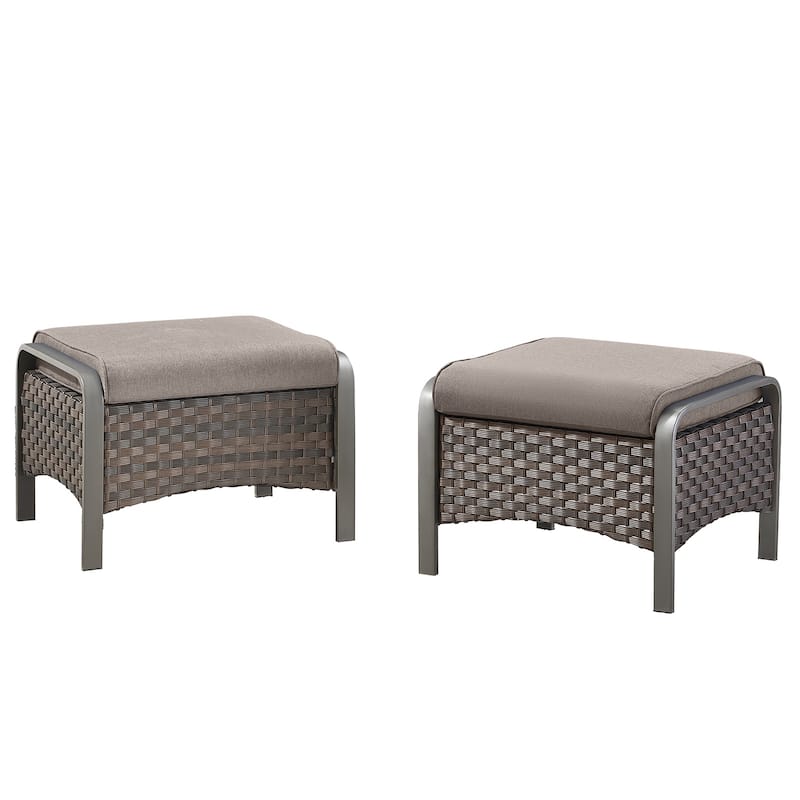 Outside Patio Swivel Chair Glider Chair with Ottomans