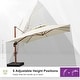 preview thumbnail 11 of 12, PURPLE LEAF 9/10/11ft Square 09x12ft Rectangle Wood Pattern Patio Cantilever Umbrella with Base