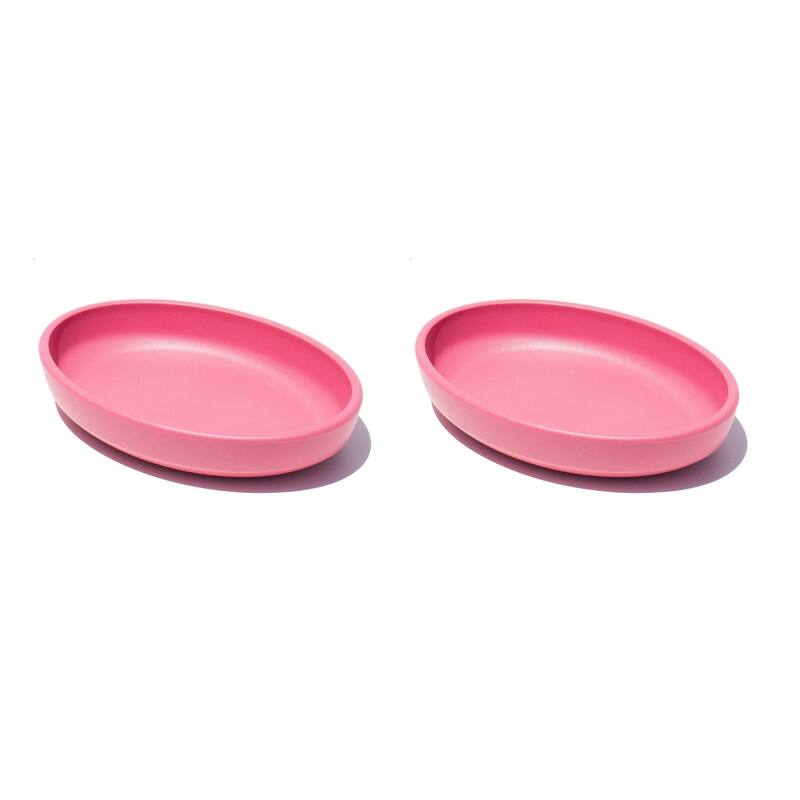 Bevel Cat Saucer, Pink , Wheat PP, 0.81 cups, Set of 2