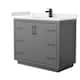 Option Dark Gray / White Cultured Marble Top / Matte