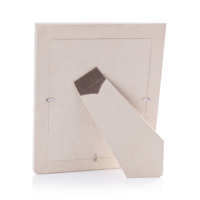 Raffia Over Nappa Cream Leather Photo Frame