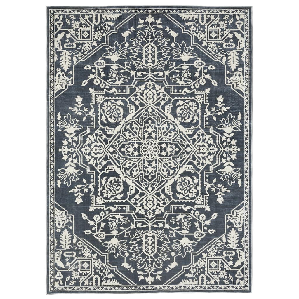 Style Haven Ingram Two-Tone Traditional Medallion Area Rug