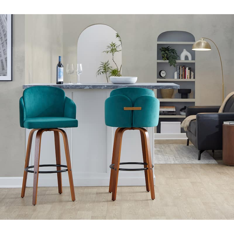 Dahlia 30" Fixed-Height Barstool - Set of 2