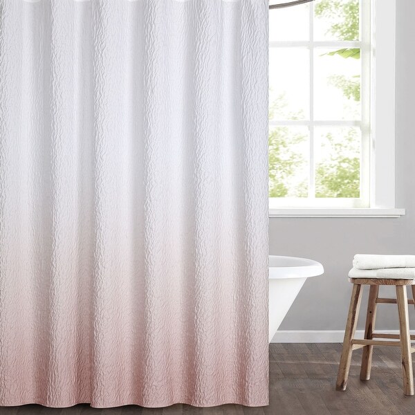 Printed Ombre 3D Textured Embossed Shower Curtain Bed Bath