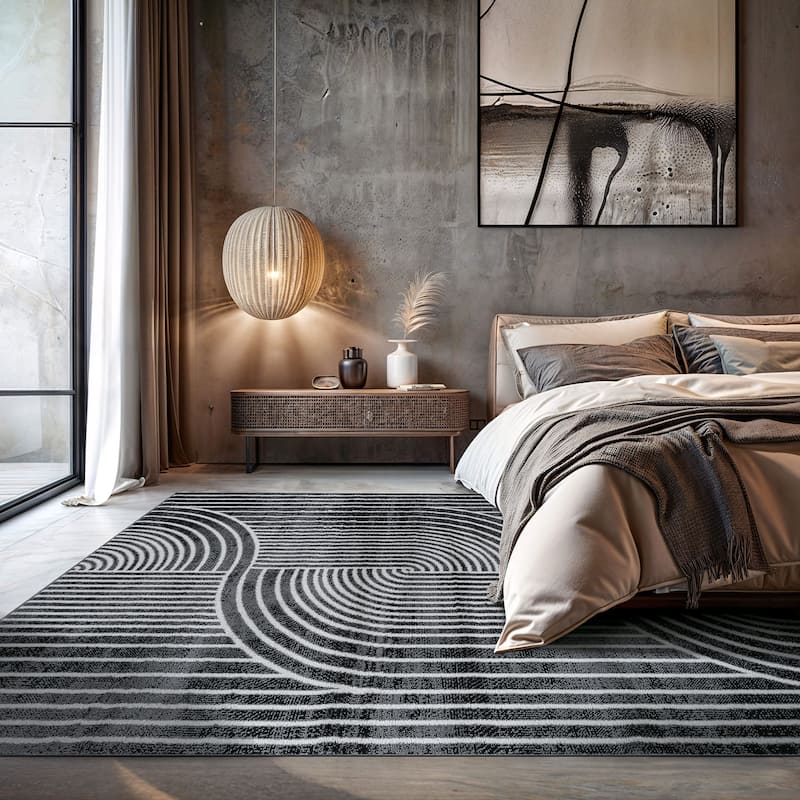Contemporary Arch Knot Design Area Rug