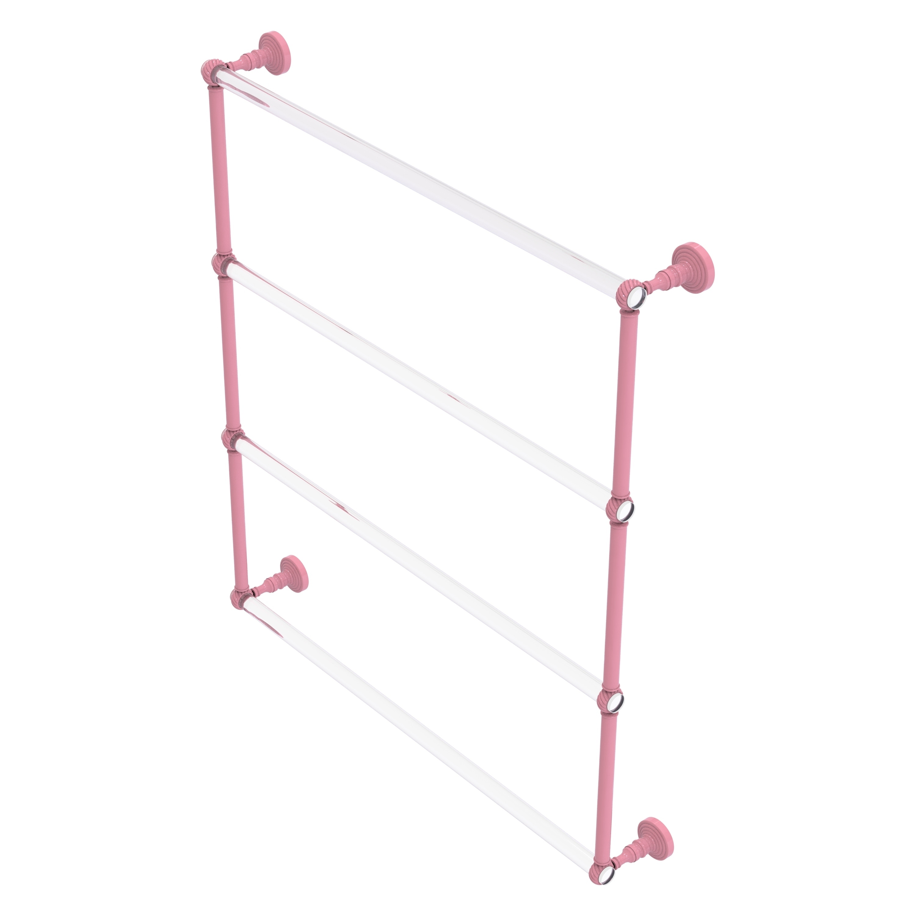Allied Brass Pacific Grove Collection 4 Tier 24 Inch Ladder Towel Bar with Twisted Accents