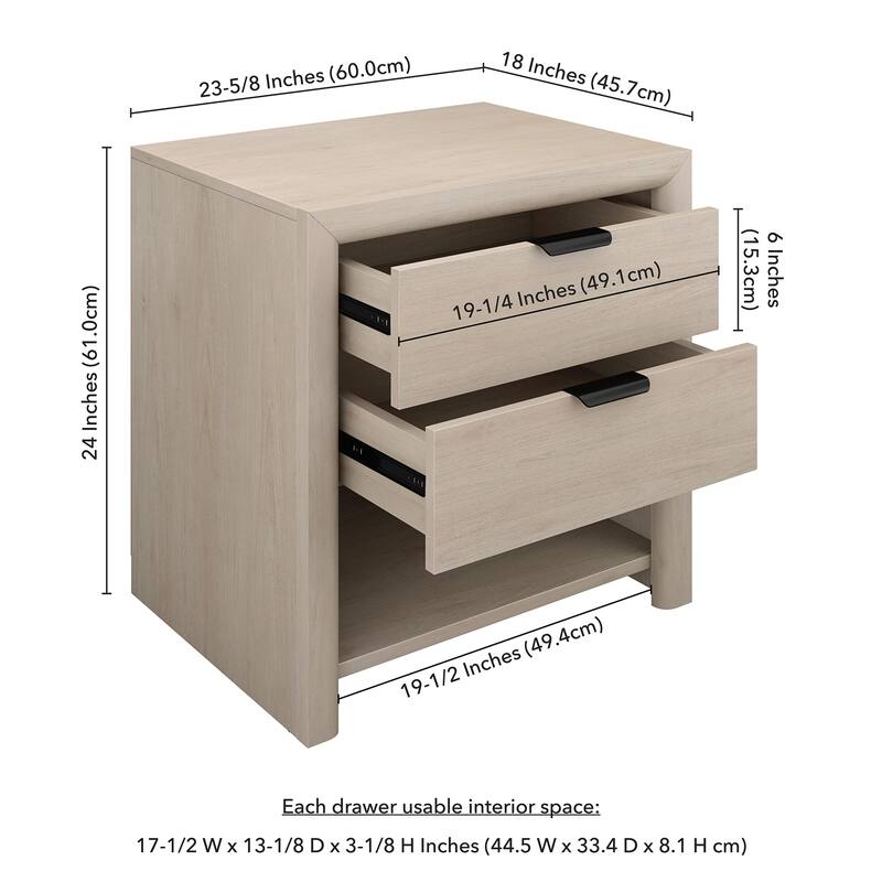 Clarice 24" Rectangular Nightstand