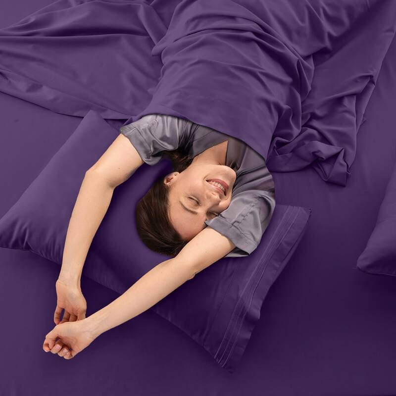 6 Piece Bed Sheet Set Deep Pocket Ultra Soft Microfiber Bedding Sheets