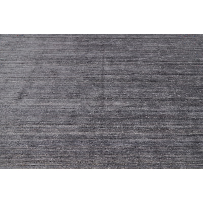 Hand Knotted Oriental 100% Wool Carpet Tribal Animal Pictorial Greys & Charcoal Gabbeh Area Rug - 12' 3'' X 9' 3''