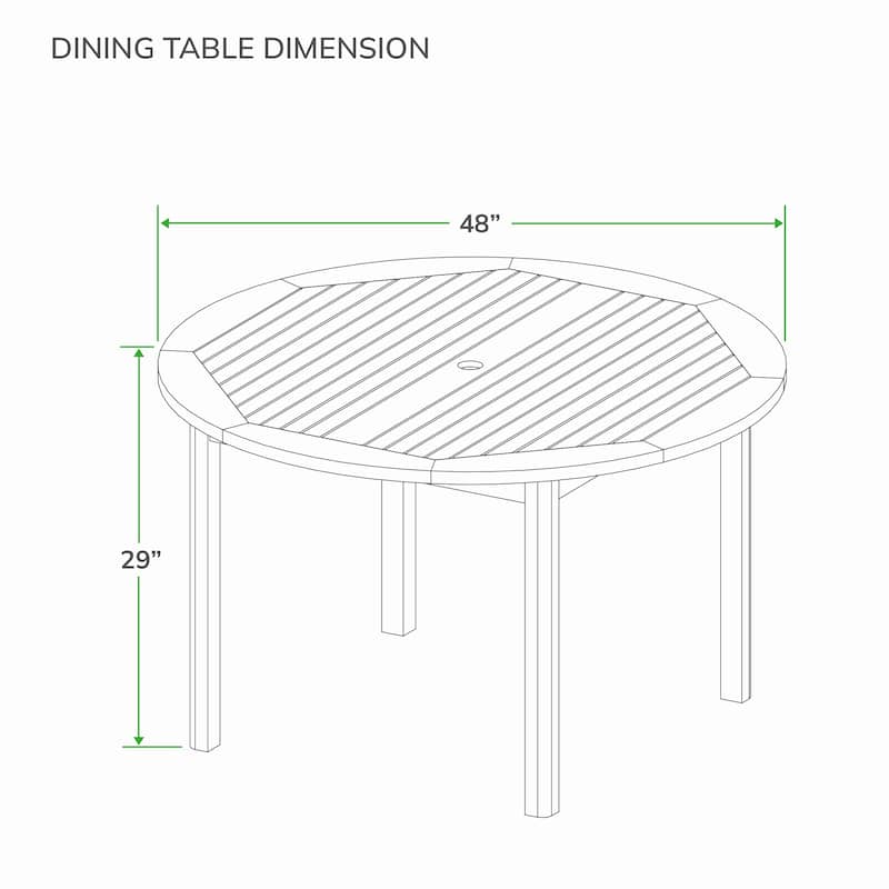 Cambridge Casual Nassau 5-piece Teak Outdoor Dining Set
