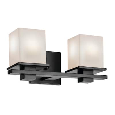 Kichler Lighting Tully 15 in. 2-Light Black Vanity Light - 15 in