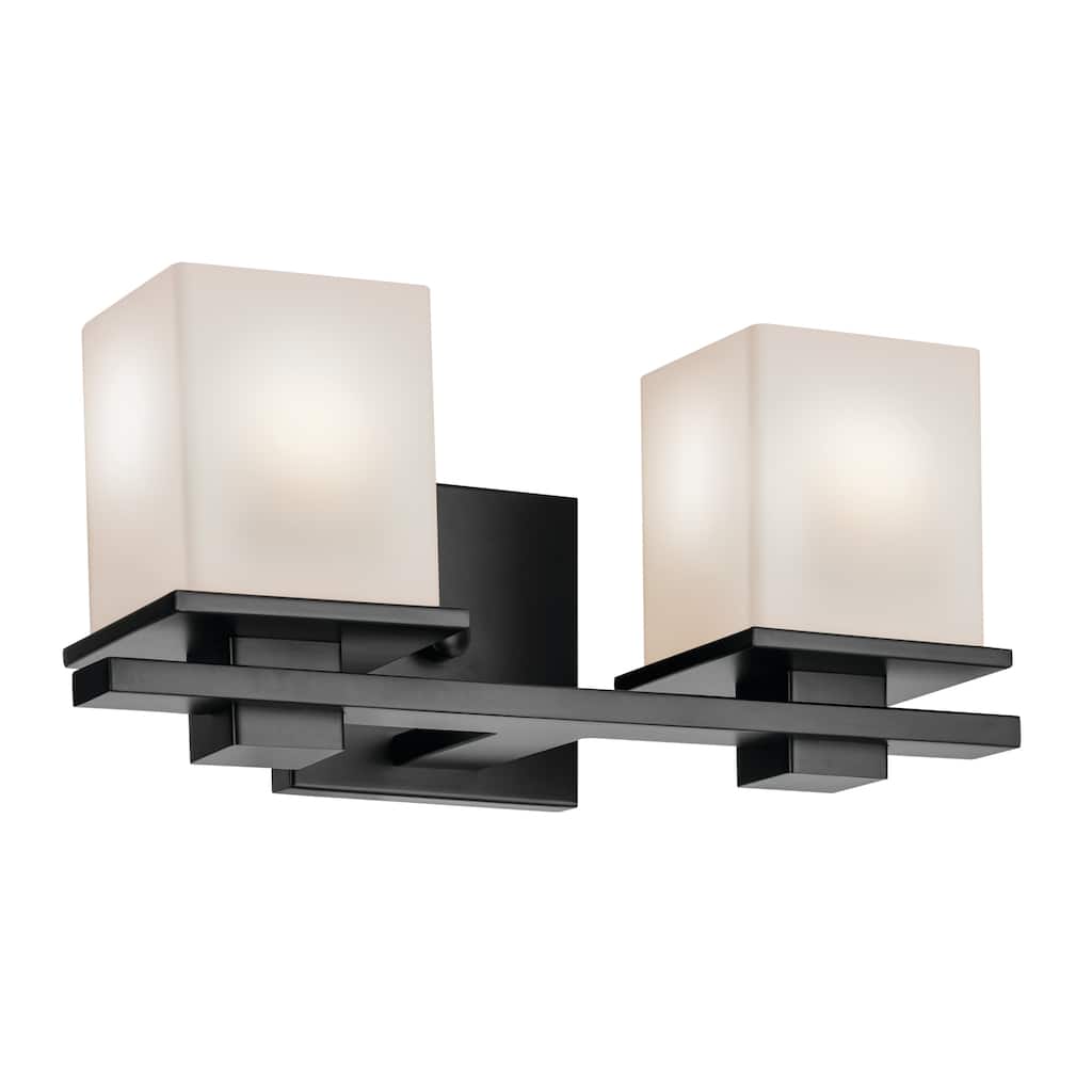 Kichler Lighting Tully 15 in. 2-Light Black Vanity Light - 15 in