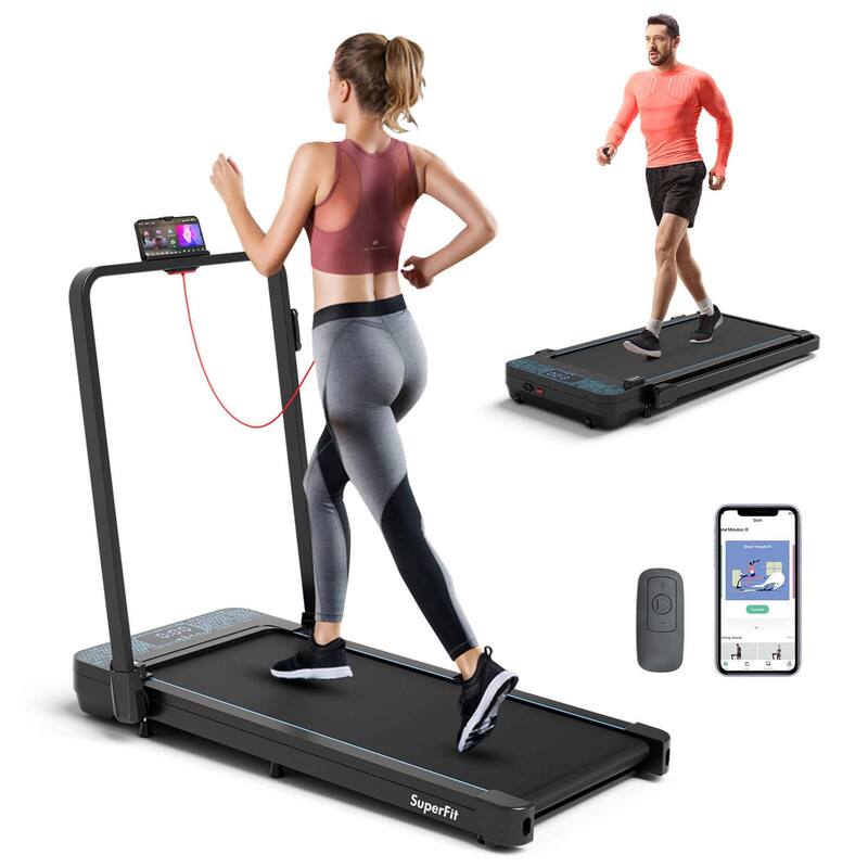 Portable Treadmill Walking Pad Adjustable Speed Running Machine - Black