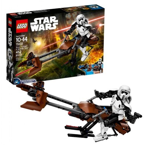 lego star wars scout trooper & speeder bike 75532