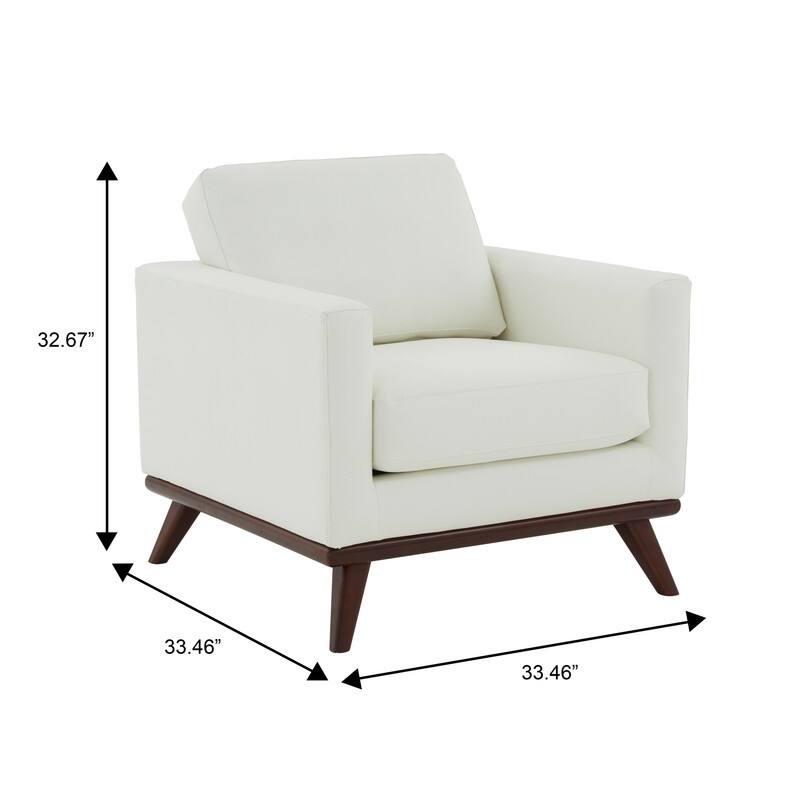 Chester Modern Sofa Leather Or Mesh Accent Side Armchair with Solid Birch Wood Frame Couch for Living Room, Bedroom, Lounge