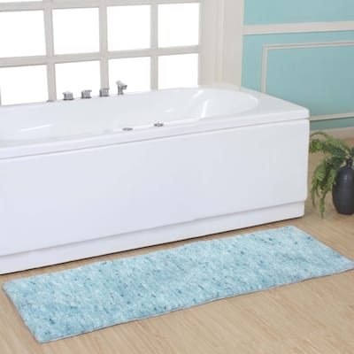 Home Weavers Cloud Comfort 100% Microfiber Bathroom Rug, Water Absorbent Soft Shaggy Mat, Thick Plush Rugs for Shower - 22X60