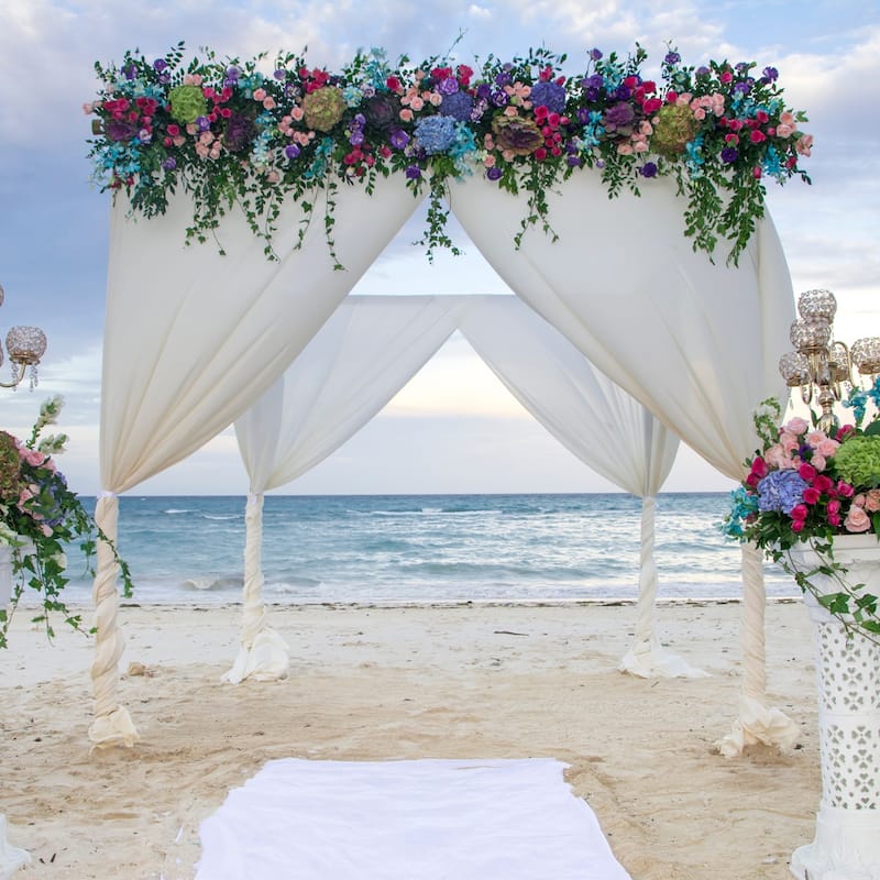 10ft 4 Post Heavy Duty Wedding Backdrop Stage Stand Canopy Tent Chuppah