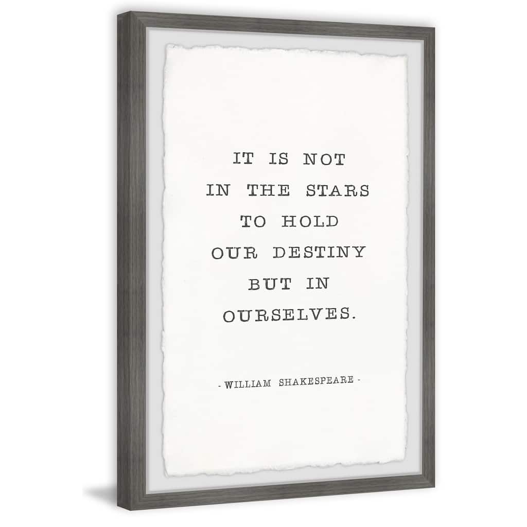 It Is Not in the Stars Framed Wall Art, Elegant Home Touch - Sophisticated Artwork for Refined Décor