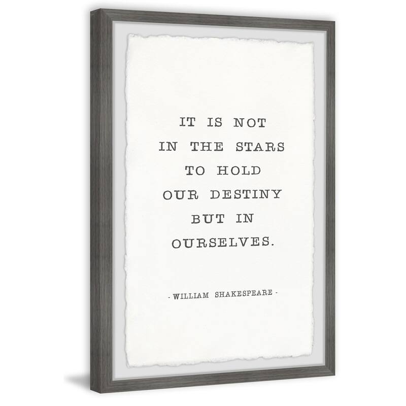 It Is Not in the Stars Framed Wall Art, Elegant Home Touch - Sophisticated Artwork for Refined Décor