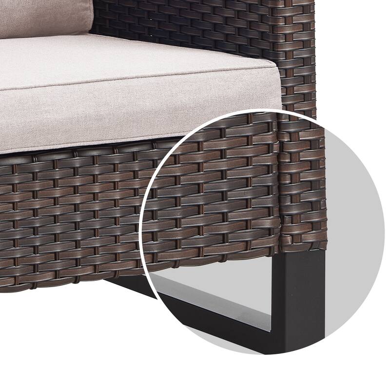 Outdoor Propane Fire Pit Table Patio Sofa Chair Table Set