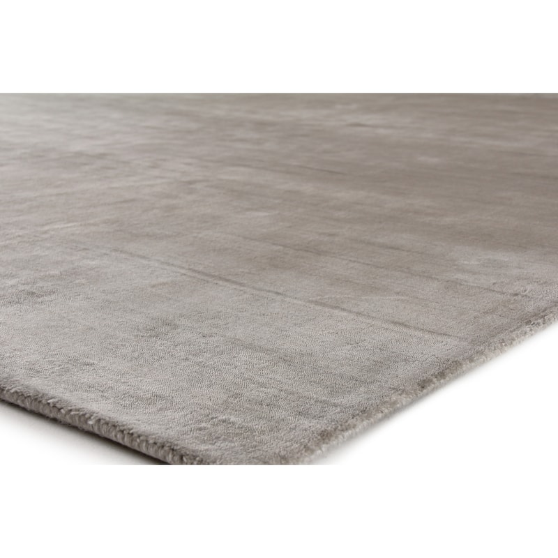EXQUISITE RUGS Sanctuary Hand-loomed Bamboo Silk/Wool Light Green Area Rug.