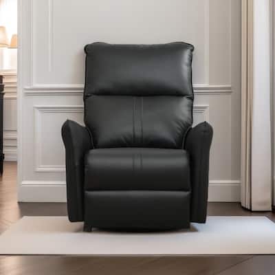 360° Swivel Rocking Recliner Chair, Manual Glider with Footrest, Modern Padded Lounge Chair for Small Spaces, Side Pockets