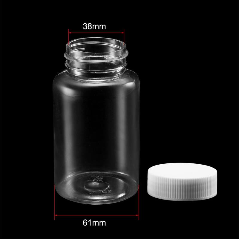 Plastic Lab Chemical Reagent Bottle 200ml Sample Sealing Liquid Container 10pcs - White, transparent