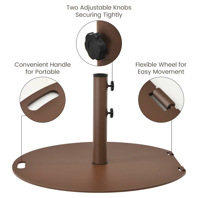 Gymax 9 Ft Patio Table Market Umbrella Yard Outdoor w/ Heavy-duty