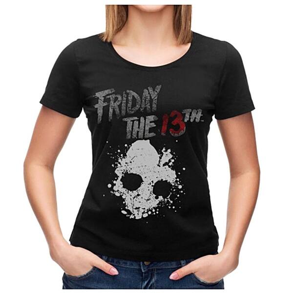 Shop Friday The 13th Shirt Junior S Skull Graphic Black T Shirt