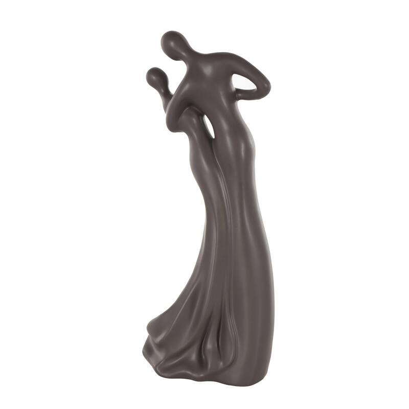 Ceramic Dancing People Decorative Sculpture - White or Black