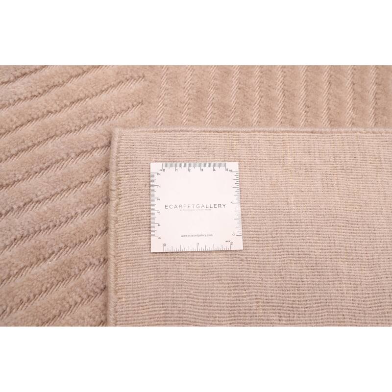 ECARPETGALLERY Hand Loomed Kashkuli Gabbeh Beige Wool Rug - 6'5 x 9'9