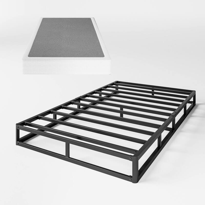FSCHOS 7 Inch Metal Box Spring, Basics Mattress Foundation, No Legs - Twin