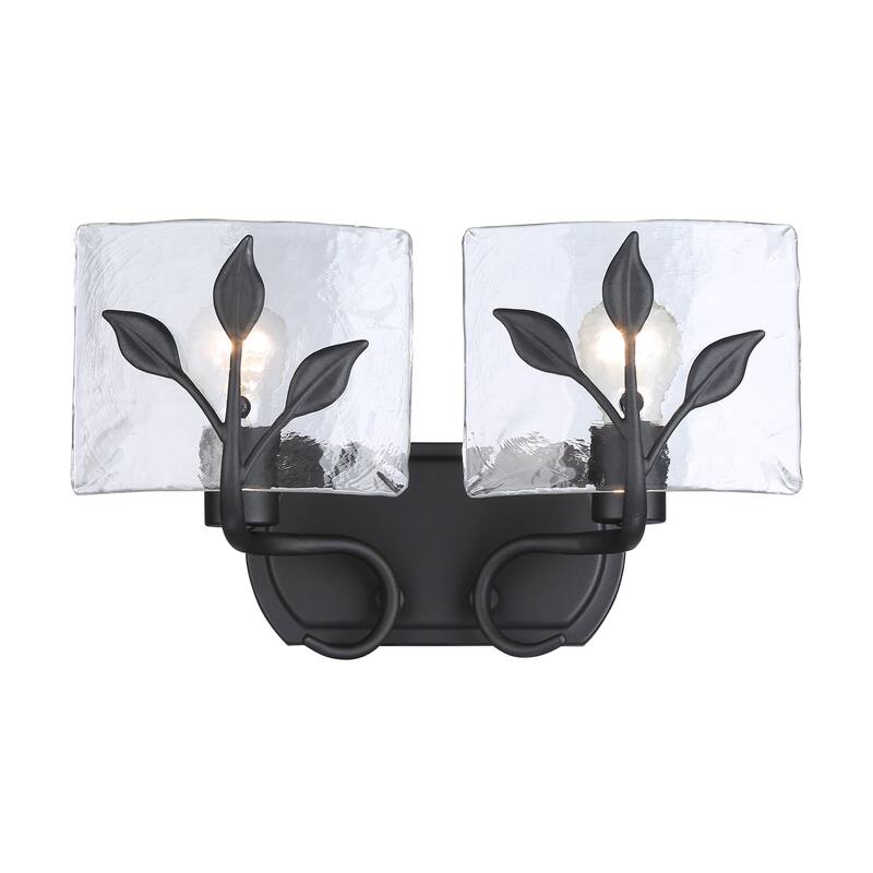 Golden Lighting Calla 2-light Vanity in Peruvian Silver