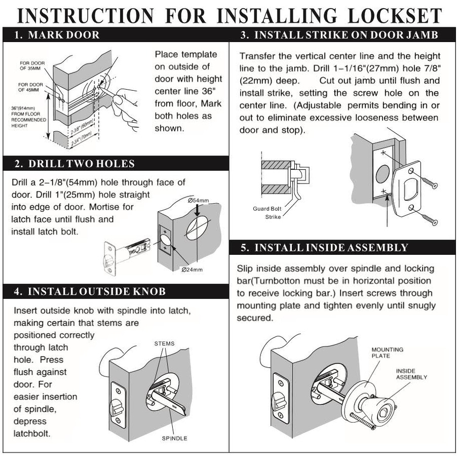 Design House 728683 Terrace Reversible Keyed Entry Door Knob And Deadbolt Set Combination With 6 Way Latch Satin Nickel