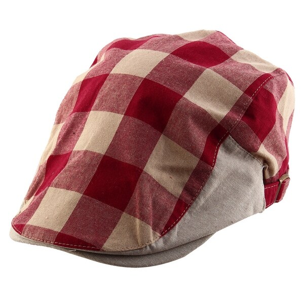 red plaid ivy cap