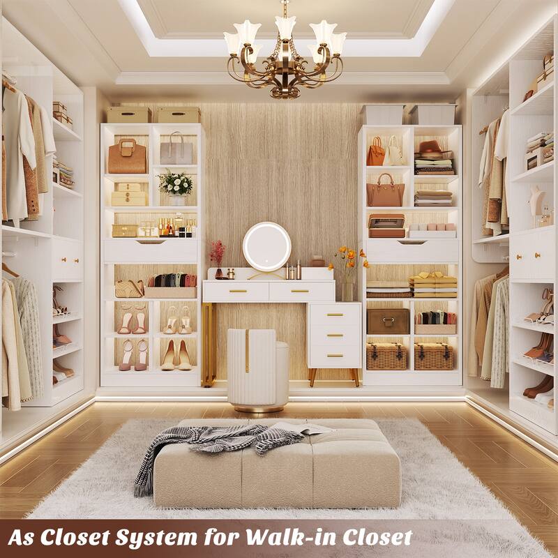 Freestanding 74" Tall Bookcase with Drawer,8-Tier Bookshelf Open Display Shelves for Living Room Home Office, Bedroom