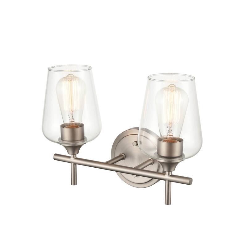 Millennium Lighting Ashford 2 Light Bathroom Vanity Fixture in Multiple Finishes with Clear Glass Shades