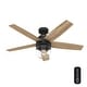 preview thumbnail 18 of 16, Hunter Margo Ceiling Fan w/ LED Light Kit, Handheld Remote - Transitional, Bohemian