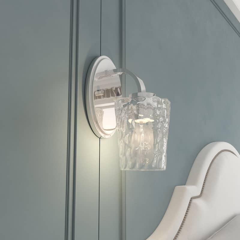 Acroma Modern Bathroom Vanity Light with Art Glass - 1-light