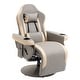 preview thumbnail 2 of 6, HOMCOM Manual Recliner Armchair PU Leather Lounge Chair w/ Adjustable Leg Rest, 135° Reclining Function, 360° Swivel, Cup Holder
