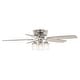 preview thumbnail 12 of 12, 52" Tranistional Glass 3-Light Low Profile Flush Mount Ceiling Fan Chandelier with Remote
